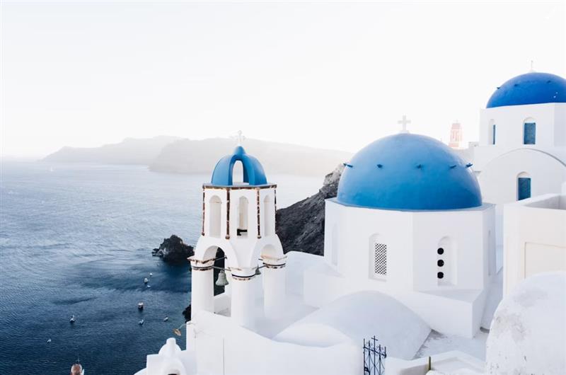 Santorini, Greece: White Villages Above the Aegean Sea