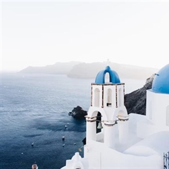 Santorini, Greece: White Villages Above the Aegean Sea