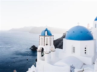 Santorini, Greece: White Villages Above the Aegean Sea