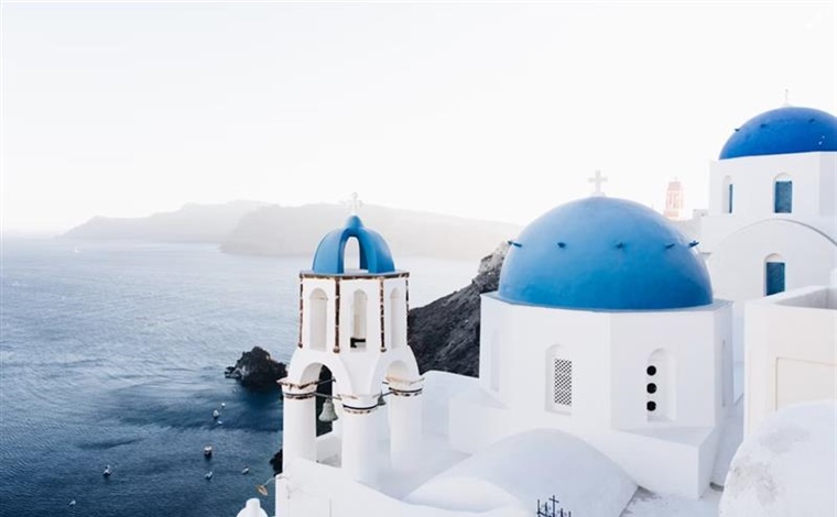 Santorini, Greece: White Villages Above the Aegean Sea